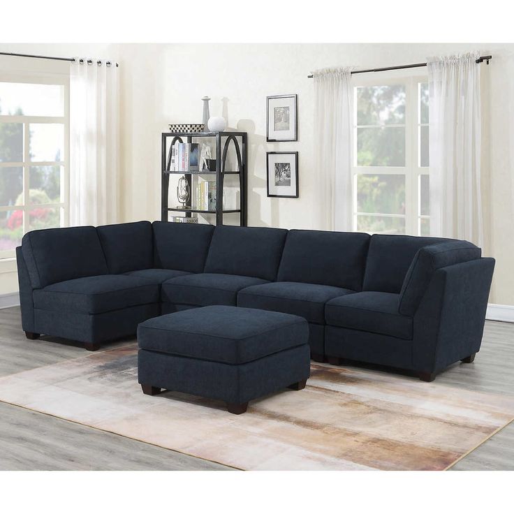Blue 1 Fabric Sectional Couches Sectionals Blue 1 Fabric Sectional, Bexley Armless Full Sleeper Sofa