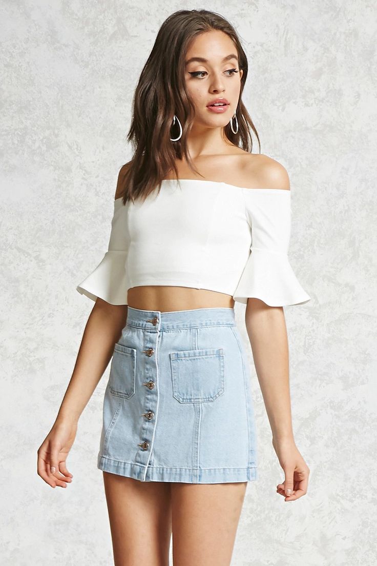 outstanding jean mini skirt outfit pattern