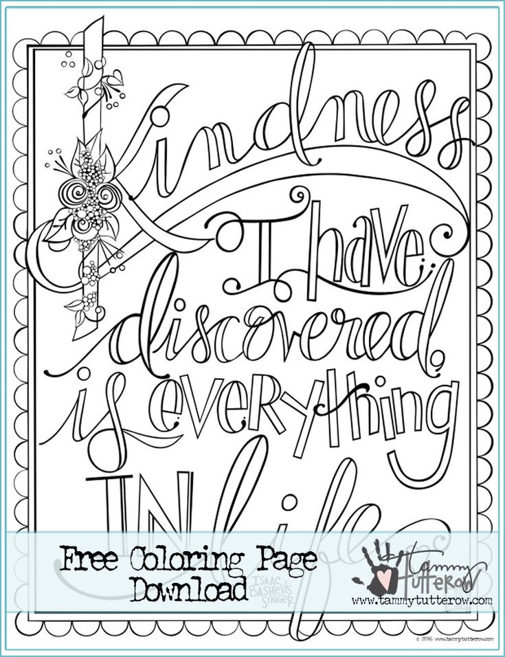 Show Kindness Coloring Pages Show Kindness Coloring Pages