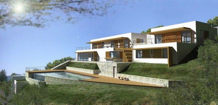 maison moderne à toit plat Architecture Maison Pinterest - maison sur terrain en pente maison moderne à toit plat Architecture Maison Pinterest - maison sur terrain en pente