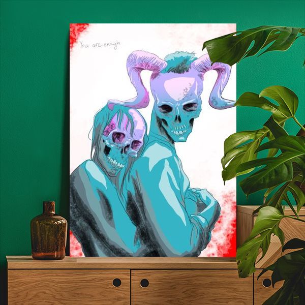 you are enough art one of a kind art print