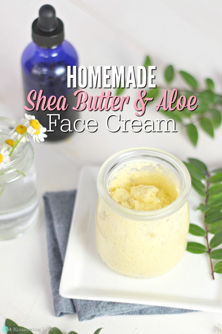 Homemade Shea Butter Cream For Face Aloe on face, Shea