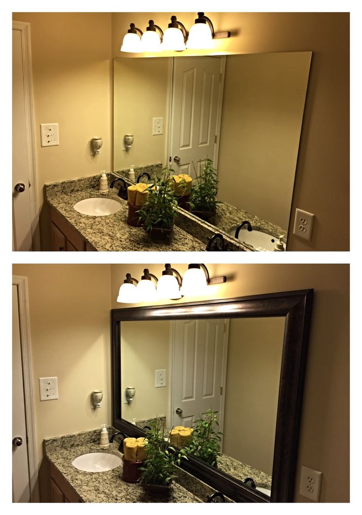Framing A Bathroom Mirror Before And After 17 best ▷ before & after: mirror frames images on pinterest Framing A Bathroom Mirror Before And After 17 best ▷ before & after: mirror frames images on pinterest