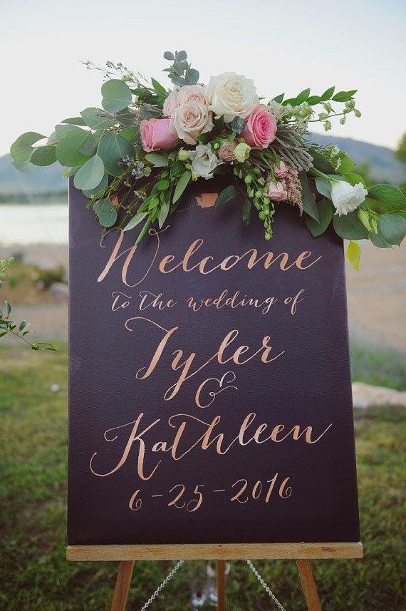 Welcome Wedding Sign Reception Rose Gold Welcome Wedding Sign Reception Rose Gold Navy Large The Kathleen In 2018 Decor