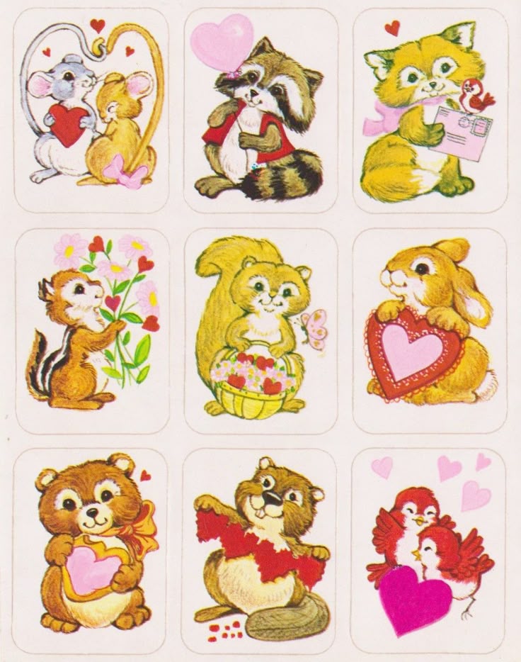 Valentine’s Day Very Cute!! Vintage Stickers Valentine’s Day Very Cute!! Vintage Stickers