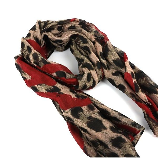 Autumn Winter Scarves Silk Shawl Wrap Warm Tippet Leopard Print Lady Soft Scarfs