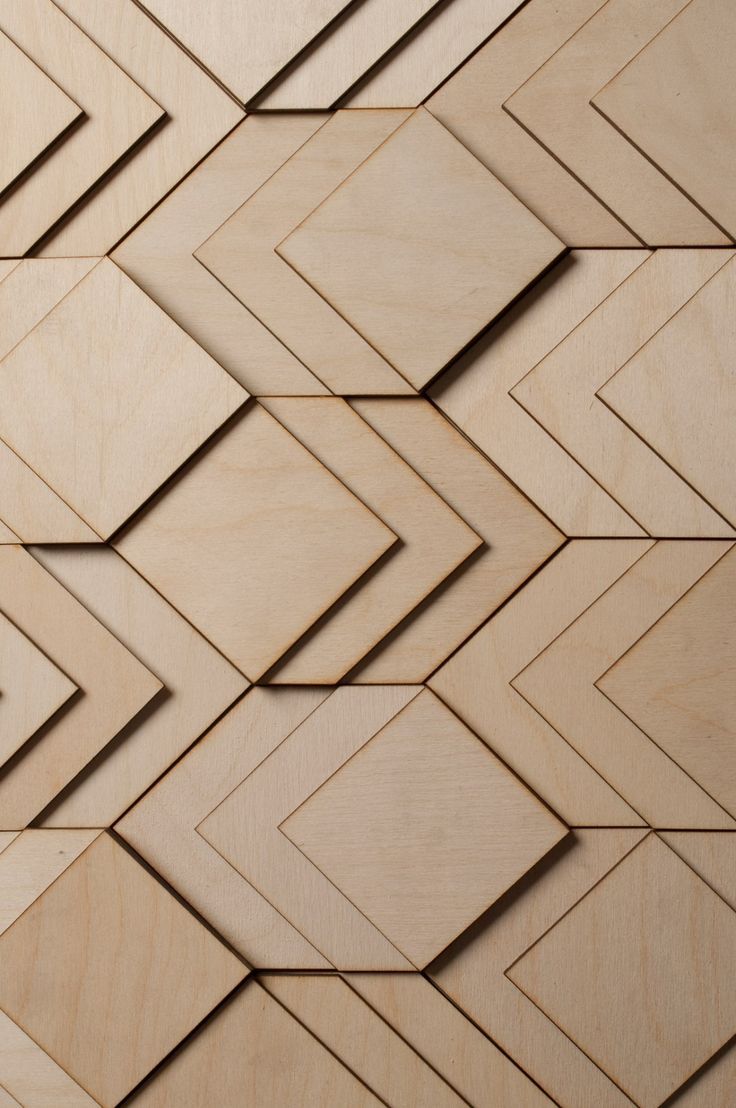 Fliesen formen Holzverkleidung für Wände mit geometrischen Formen
