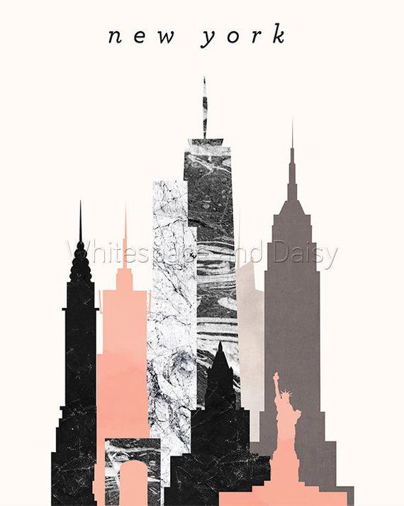 New York Skyline Art New York Art New York Map New York Print New York Poster New York Printable Wal New York Poster New York Art Skyline Art