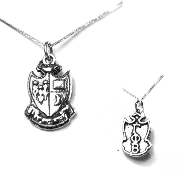 Kappa Delta Sterling Silver Crest Charm With Chain