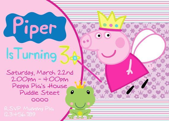 peppa pig birthday invitations free new invitations pinterest