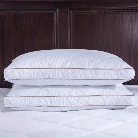 Puredown Goose Feather and Down Pillow Quilted Feather Down Pillow