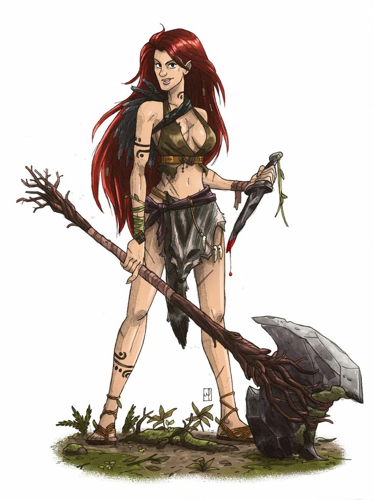 Anime female barbarian