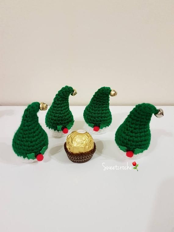 Knitting Pattern for Elf Hat Ferrero Rocher cover Knitting Pattern for Elf Hat Ferrero Rocher cover