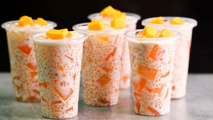 Mango Tapioca Dessert I Mango Sago Drink L Tapioca Summer Drink Youtube Tapioca Dessert Mango Dessert Mango Dessert Recipes