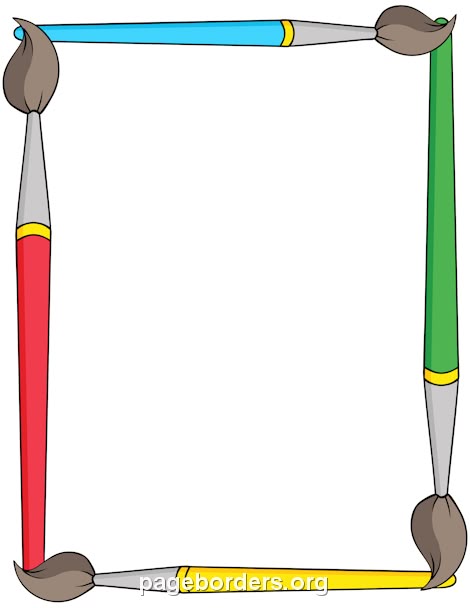 printable paint brush border use the border in microsoft binder cover templates microsoft word