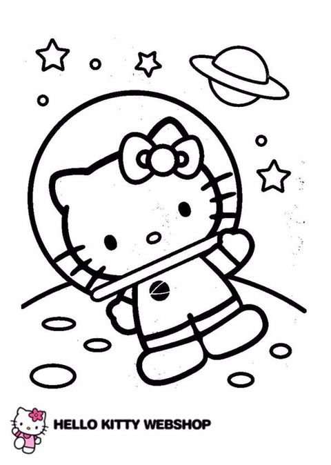 10 Creative Hello Kitty Space Coloring Pages for Sci-Fi Fans