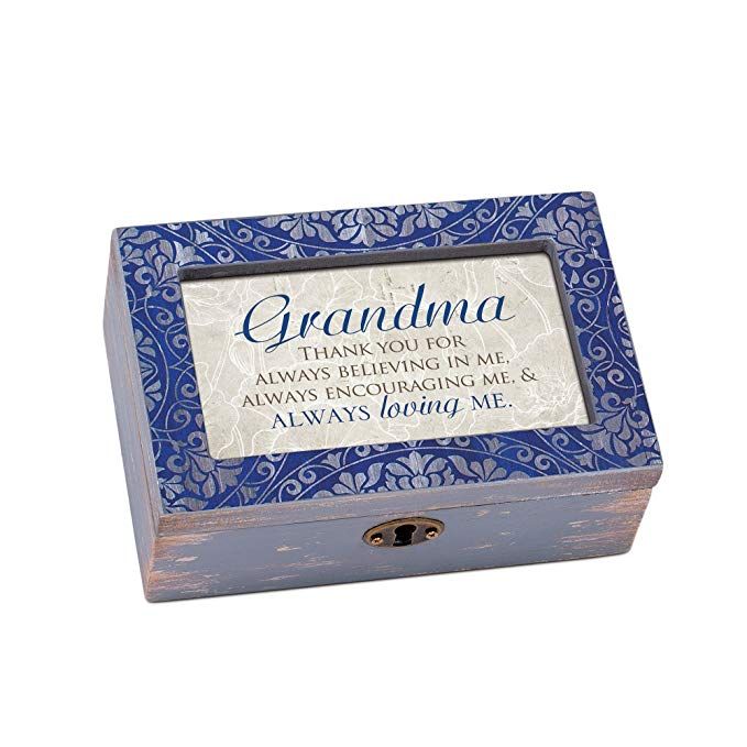 Cottage Garden Grandma Thank You For Loving Me Denim Decoupage Petite Music Box Plays Edelweiss Review Thank You For Loving Me My Love Loving