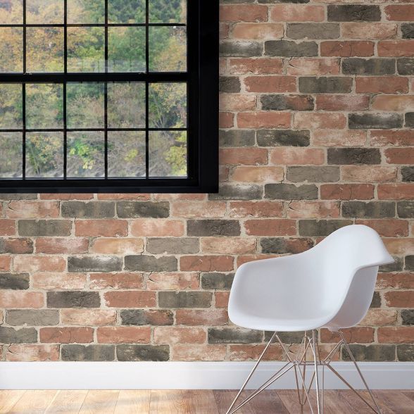 Nuwallpaper Hadrian Stone Wall Peel And Stick Vinyl Strippable Wallpaper Covers 30 75 Sq Ft Nu2065 The Home Depot Peel And Stick Wallpaper Nuwallpaper Stone Wall Design