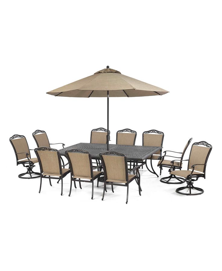 Beachmont Outdoor 11 Piece Set 84 Patio Furniture Square Dining Tables Patio Furniture Square Dining Tables, 11 Piece Outdoor Dining Set Macys