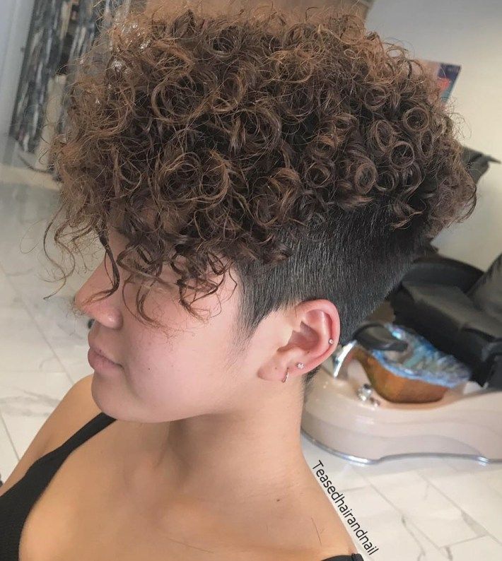 Messy shorts shaved curly