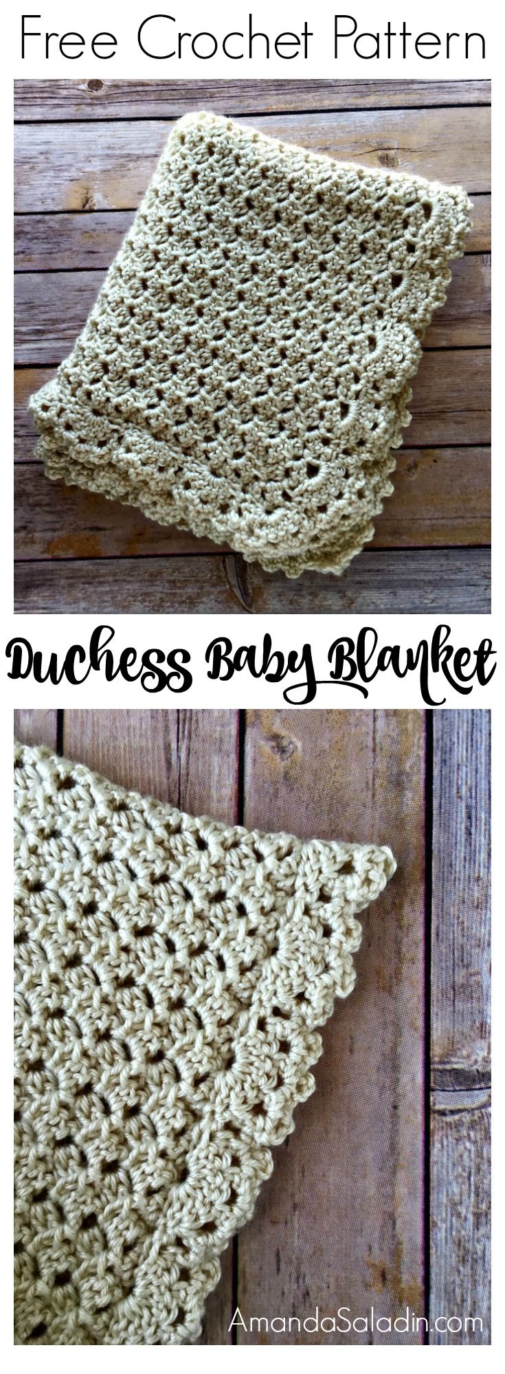 Duchess Baby Blanket – Free Crochet Pattern – Useable yarn Duchess Baby Blanket – Free Crochet Pattern – Useable yarn