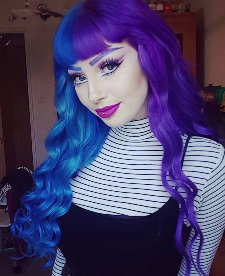 27 Best Hair Images On Coloring And A Mixture Of Colours Featuring Stargazer C Blue And Purple Semi Permanent Hair