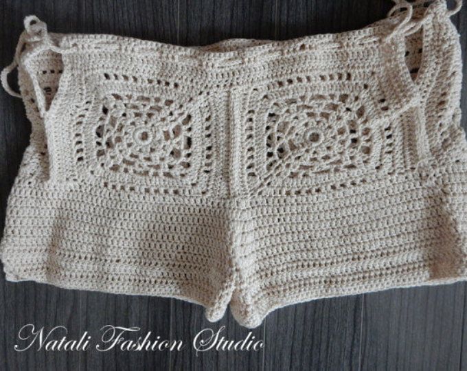 Crochet swimsuit bottom bikini bottom shorts covers up hand | Etsy