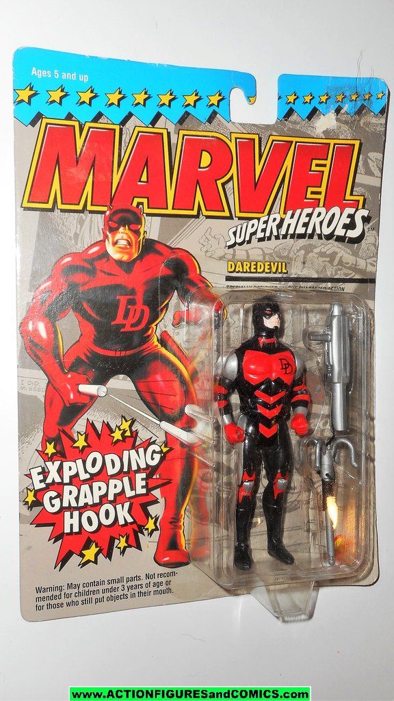 New! ToyBiz Marvel Superheroes Daredevil with Exploding Grapple Hook figure