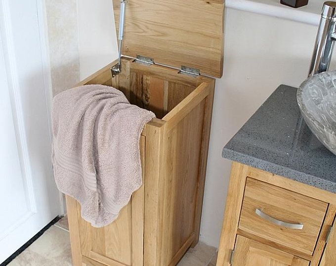 Laundry Basket Holder Laundry Room Decor Laundry Organizer Etsy Oak Vanity Unit Vanity Units Corner Vanity Unit