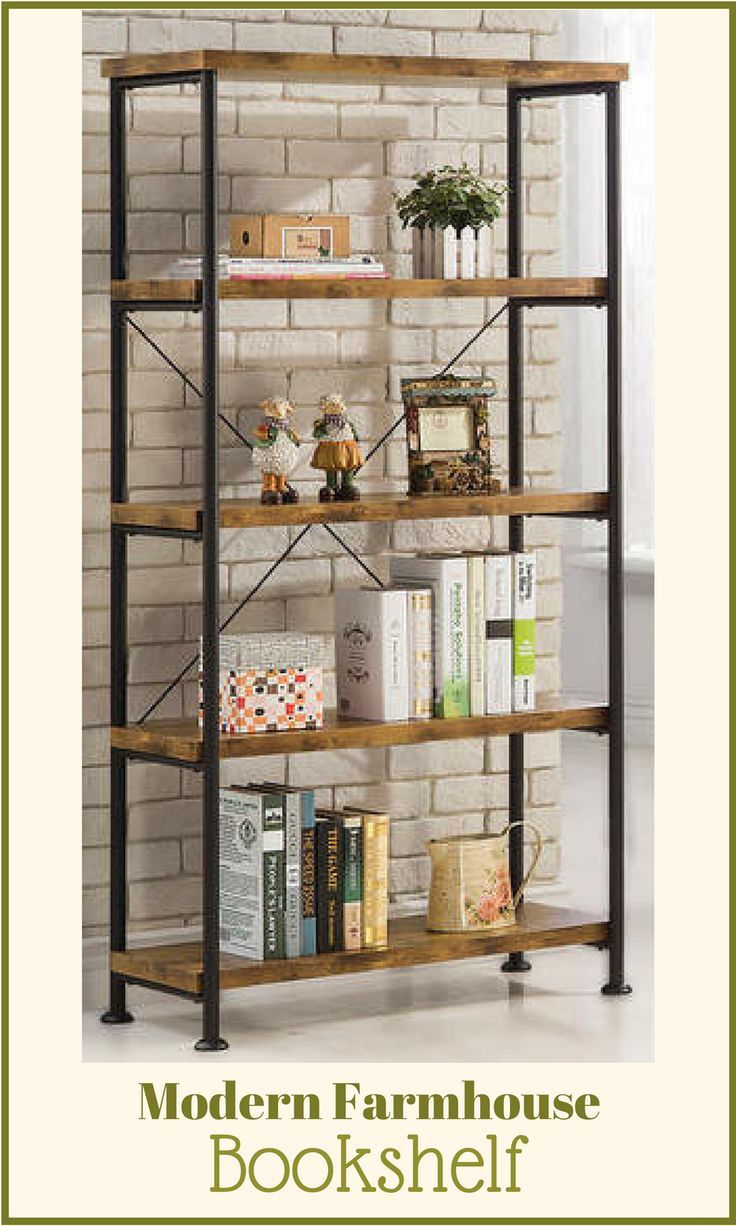 Easy Ways To Style A Modern Farmhouse Bookcase Farmhouse Style Farmhouse Decor Reclaimed Wood Farmhouse Shelves Decor Bookcase Decor Farmhouse Bookshelf