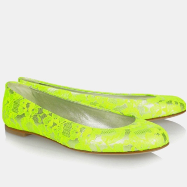 lime green ballet flats