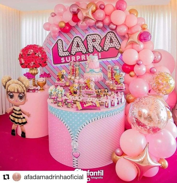 Lol Dolls Party Set Up Suprise Birthday Party Birthday Party Decorations Shopkins Party Decorations