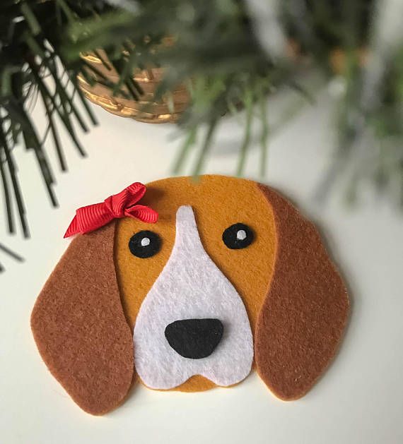 Hand Made Dog Of Felt Symbol Of The Year 2018 Dog Christmas