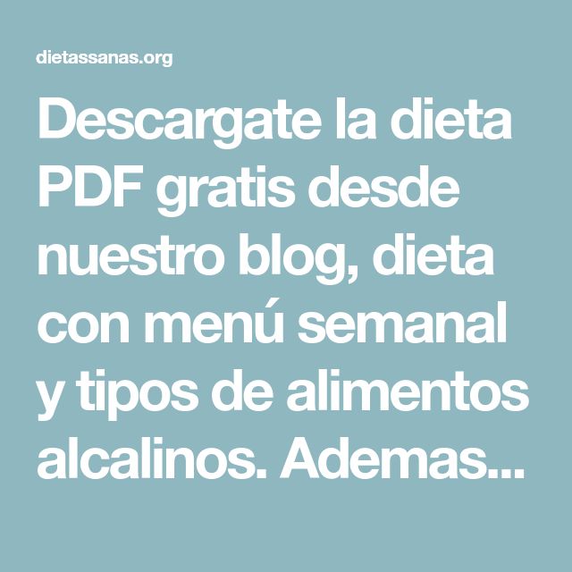 dieta alcalina pdf plan de nutritie pentru slabit gratuit