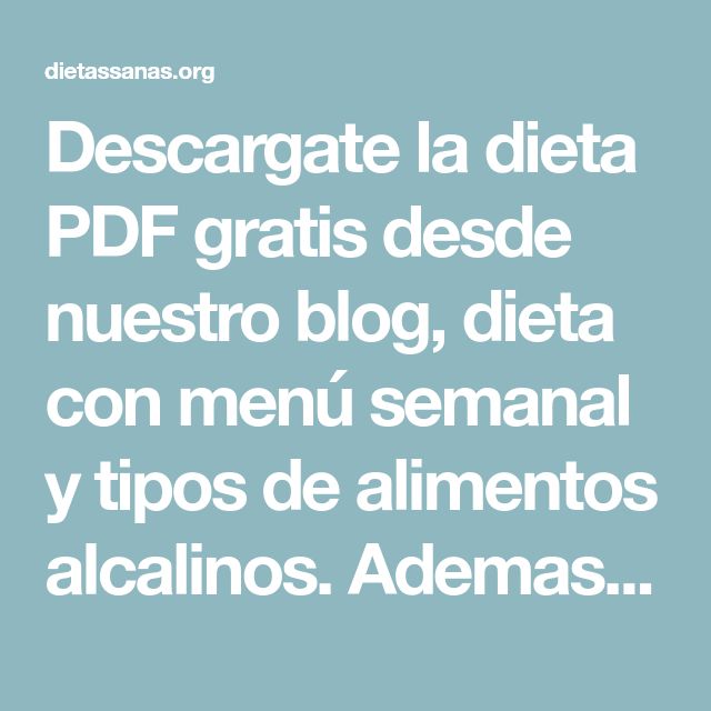 dieta alcalina pdf)