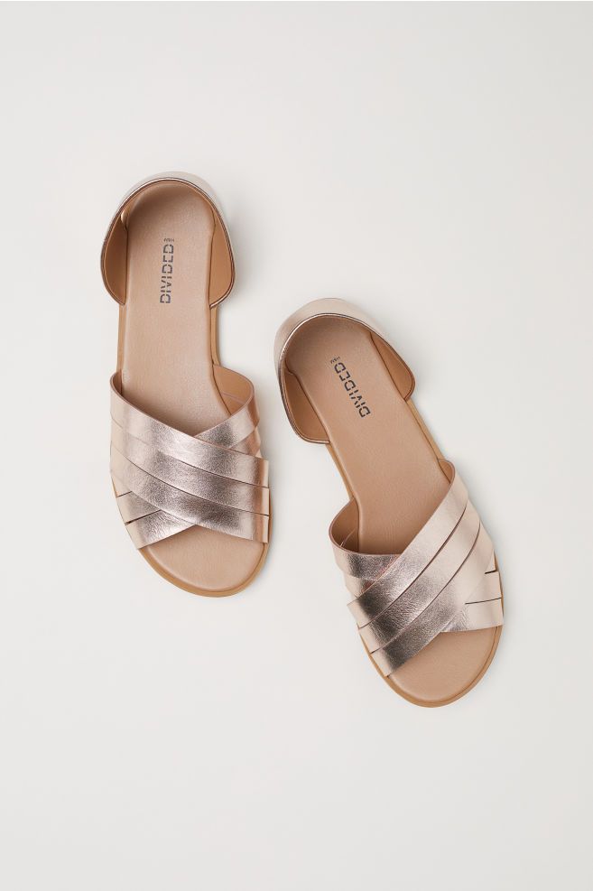Sandals Rose Gold Ladies H M Gb Sandalet Kirmizi Altin Kadin