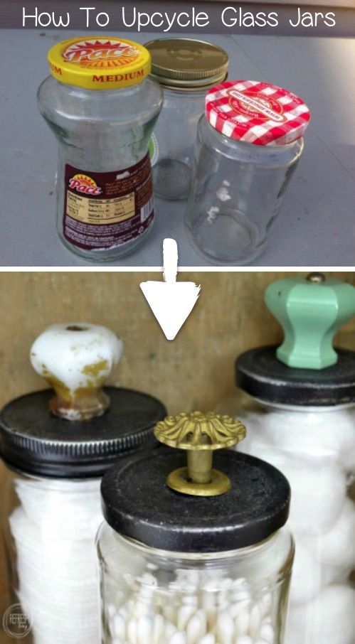 Save your food jars! I love this recycling craft.