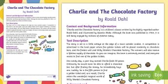 Charlie and The Chocolate Factory by Roald Dahl Review Writing Sample - Literacy, ‘Charlie and The Chocolate Factory’ by Roald Dahl Review Writing Sample, year 3, year