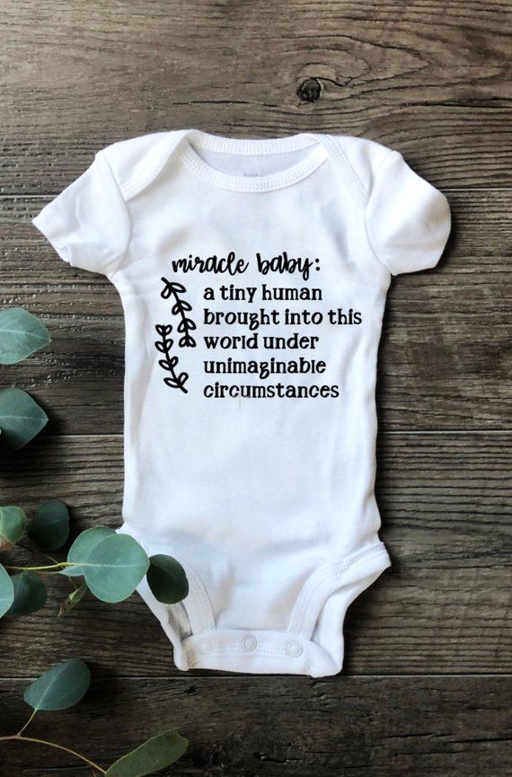Miracle Baby Clothes, IVF Baby Bodysuit, Rainbow Baby Gift, NICU Infant Clothes