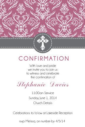 confirmation invitations templates