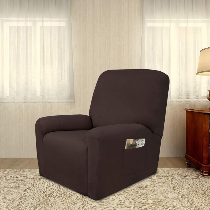 Washable Furniture Protector with Elastic Bottom for Kids Spandex Non Slip Soft Couch Sofa Cover Pets (Recliner, Chocolate) PureFit Super Stretch Chair Sofa Slipcover with Pocket Washable Furniture Protector with Elastic Bottom for Kids Spandex Non Slip Soft Couch Sofa Cover Pets (Recliner, Chocolate) PureFit Super Stretch Chair Sofa Slipcover with Pocket