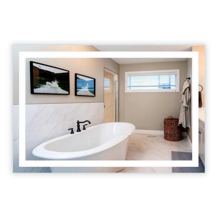 Front Lighted Led Bathroom Vanity Mirror 60 X 40 Rectangular Mirrorarble Led Bathroom Vanity Mirror 60, Small Wall Mount Vanity Mirror