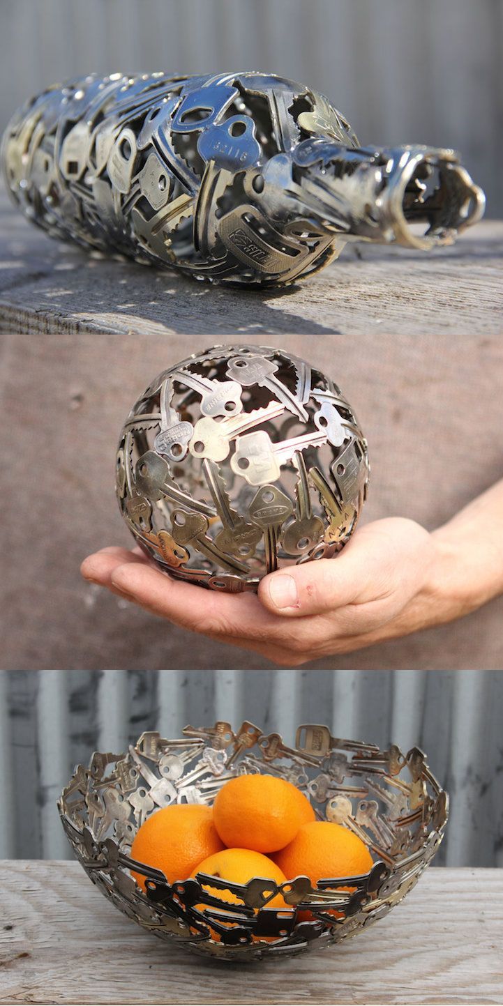 Artist Recycles Discarded Keys to Transform Them Into Unique Decor Australian cr...