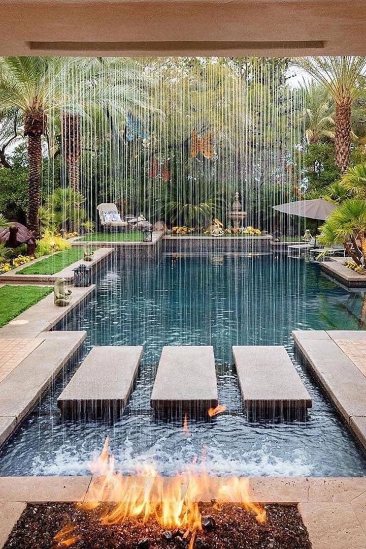 Backyard Oasis Backyard Pool Designs Swimming Pool Landscaping Swimming Pools Backyard