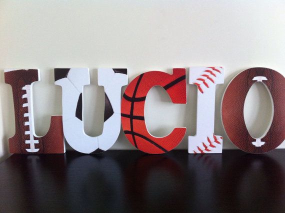 Sports Wooden Letters Nursery Wall By Ecakesboutique Sports Wooden Letters Nursery Wall By Ecakesboutique 12 00 Pinterest And