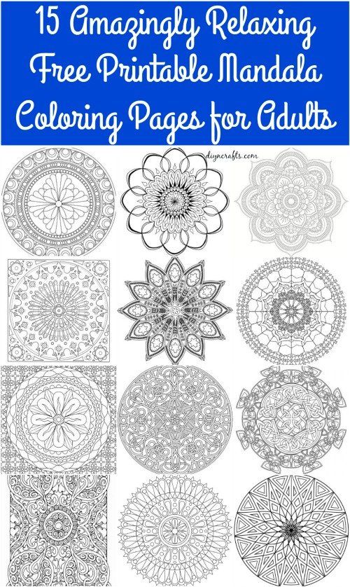 15 Amazingly Relaxing Free Printable Mandala Coloring Pages For Adults