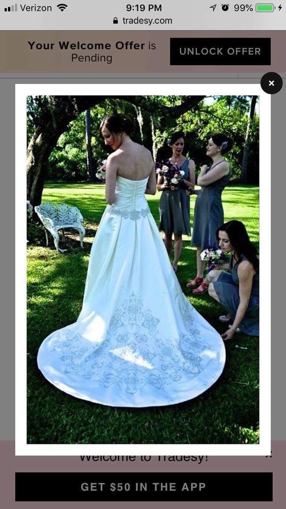 Oleg Cassini Wedding Dress Size 16 Packaged In Bridal Keepsafe
