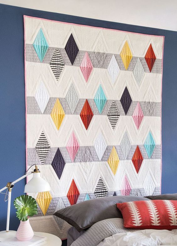 Modern design handcrafted quilt....The Clay quilt