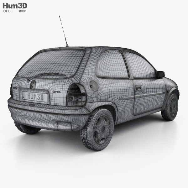 Opel Corsa B 3 Door Hatchback 1998 3d Model Vehicles On Hum3d Opel Corsa Hatchback Opel