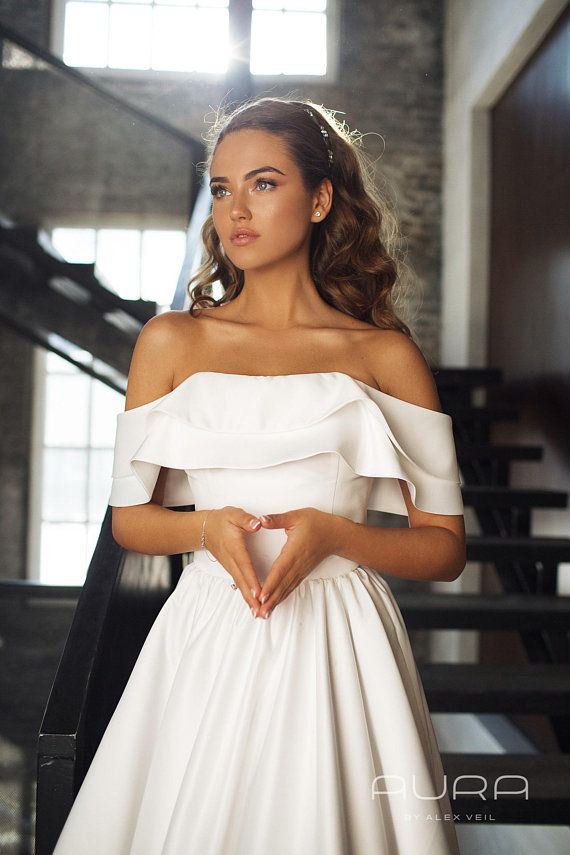 Brautkleid 'KAMILLA' / Satin Brautkleid